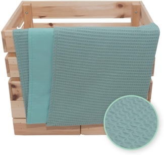Babydecke Babydecke Salbeigrün 70x100 cm als Kinderwagendecke & Spieldecke (Made in EU), ULLENBOOM ®, Aus hochwertiger Baumwolle, Made in EU, Design: Uni