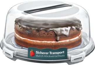 uandu home Kuchentransportbox Tortentransportbox mit Haube und Griff, Kuchenbehälter, Tortenbehälter, (Tortentransportbox mit Haube und Griff, BPA Frei Tortenbehälter), Dishwasher Safe