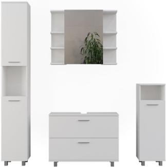 Badmöbel-Set Ilias Weiß 4 Teile Vicco