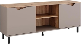 Lowboard Marelle Greige/Artisan 150 x 60 cm mit 2 Türen Vicco
