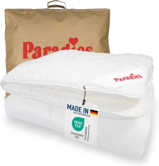 Paradies Kunstfaserbettdecke Prima Bio, Füllung: 100% Polyester, Bezug: 100% Baumwolle kbA, 4 Jahreszeiten Bettdecke anpassbar und ideal für jedes Wetter
