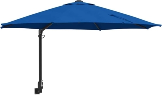 vidaXL Gartenparasol Blau und Schwarz 248 x 248 x 148 cm 42003234