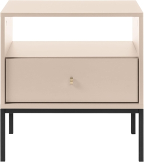 Nachttisch Leslin Beige MS54, Farbe: Beige