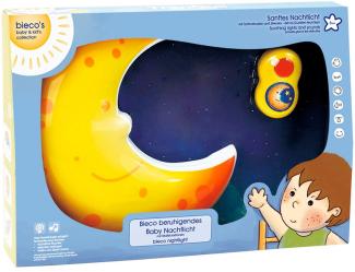 Bieco 04052657 - Nachtlicht Mond mit Musik, ca. 33 x 22 x 5 cm