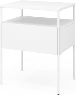 Vicco Nachtschrank Mira Weiß 40 x 50 cm Schublade Ablage Nachtkommode modern