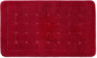 Emma Barclay Orkney Badematte, Kreuzschraffur, 45x75 cm, Bordeaux