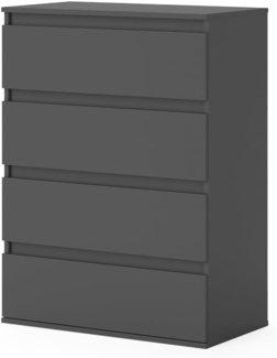 Vicco Kommode Anthrazit 74 x 99.6 cm mit 4 Schubladen, Claus