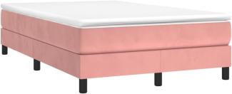 vidaXL Boxspringbett mit Matratze Rosa 120x190 cm Samt 3269682