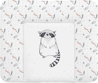 Ceba Baby Wickelauflage weiche Wickelunterlage Baby Wickeltischauflage Abwaschbar 85x72 Wasserfarben Kollektion - Raccoon