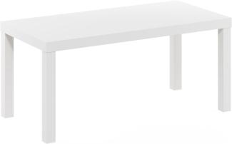 Furinno Klassisch Couchtisch, Holzwerkstoff, Weiß, 99. 01 (W) x 44. 5 (H) x 48. 01 (D) cm