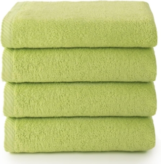 Top Towel - Plus - Badetücher - 4 Gesichts- oder Bidethandtücher - 30x50 cm - 100 % Baumwolle - Kalk