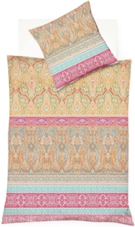 Fleuresse Mako-Satin Bettwäsche Modern Classic Dilbeek apricot | 155x200 cm + 80x80 cm