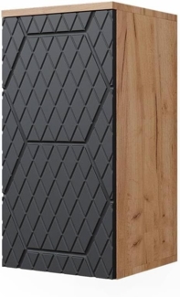 Vicco 'Irma' Hängeschrank, Spanplatte, 30 x 59 x 24 cm, Anthrazit Gestreift