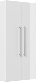 Hochschrank Slimline nur 20cm Tief (BxH) 70x150 cm weiss hochglanz : Weiss hochglanz