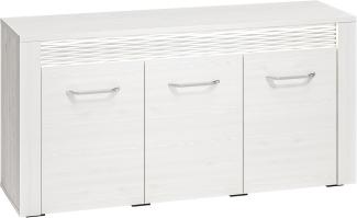 Kommode "Clermont" Sideboard 138cm Pinie weiß MDF