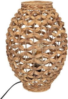 Tischleuchte SAND mit Lampenschirm aus Hyazinth, H. 40 cm