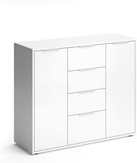 VICCO Sideboard LEON Kommode Schrank Weiß Fernsehschrank TV Anrichte Highboard