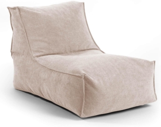mokebo Sitzsack Der Sundowner (aus Webstoff), Indoor Bean Bag, Liege & Relaxliege für Kinder & Erwachsene in Beige