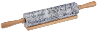 Küchenprofi Teigrolle BAKE Marmor mit Holzgriff Nudelholz