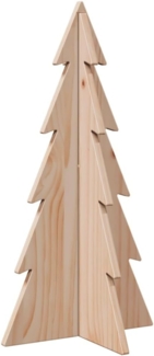 vidaXL Weihnachtsbaum Holz zum Schmücken 59,5 cm Massivholz Kiefer 858165