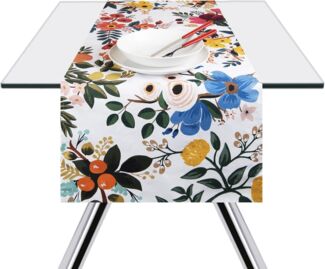Excelsa Fiori Frida Tischläufer, 100 % Baumwolle, 140x45 cm