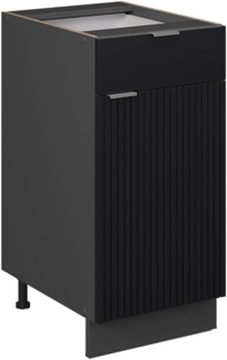 Vicco Unterschrank Fame-Line, Schwarz gestreift/Anthrazit, 40 cm ohne Arbeitsplatte