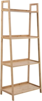 SVITA Bücherregal RAJA, RAJA, Bambusregal, Leiterregal, 4 Böden, Bambus