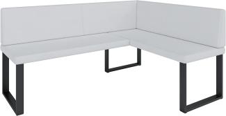 Eckbank Akiko Metal - Eckbankgruppe für Ihrem Esszimmer, Küche modern, Sitzecke, Essecke. Perfekt für Küche, Büro und Rezeption. Solide und Starke Verarbeitung. (Soft 17, 168x128cm rechts)