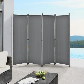 Trennwand Modica Outdoor 170x215 cm Mittelgrau pro. tec