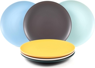 Hanseküche Speiseteller 6-teiliges Teller Set, (6 St), Bunte Vielfalt, Modernes Design