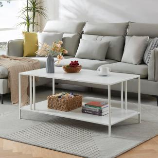 Couchtisch Kumlinge 47x110x55 cm Weiß [en. casa]