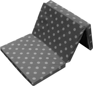 Bambini Kinder Reisebettmatratze Dots grau mit 5 cm Komforthöhe, 120x60 cm