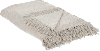 Tagesdecke YERBENT Baumwolle 220 x 240 cm Hellgrau