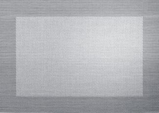 ASA Selection 78088076 Weboptik Tischset, 46 x 33 cm, Polychlorid, silber/schwarz