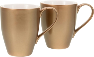 CreaTable, 25847, Serie GOLDEN DAYS weiss Bistrotassen, Becherset 2 teilig