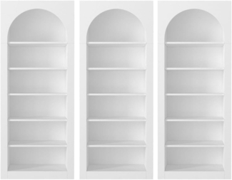 Vente-unique - Bücherregal 3er-Set mit 6 Ablagefächern - Weiß - CYMORA