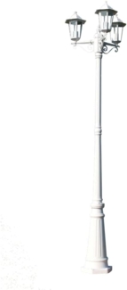 vidaXL Gartenlaterne 3-flammig 215 cm Weiß Aluminium 40245