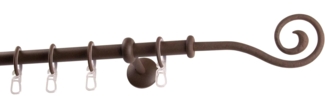 GARESA Gardinenstange ESPERANCA, Ø 16 mm, 1-läufig, Wunschmaßlänge, verschraubt, Metall, rustikale Vorhanggarnitur, verlängerbar, Eisen, Endk. Spirale