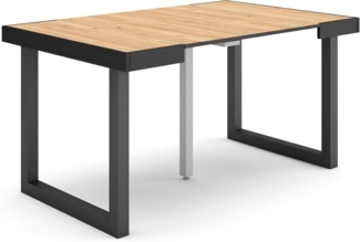 Skraut Home | Ausziehbarertisch | Multifunktionaler ausziehbarer | 140 | Für 6 Gäste | Massivholz Beine | Moderner Stil | Eiche