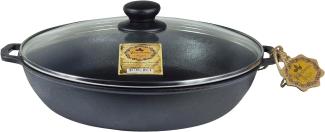 Maysternya Gusseisen Bratpfanne mit Deckel Bratpfanne 26x6 cm