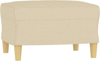 vidaXL Fußhocker Creme 60 x 50 x 41 cm Stoff [349265]