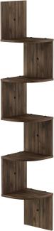 Furinno Rossi 5-stufiges Wandregal, Holz, Espresso, 19. 81 x 19. 81 x 123. 95 cm