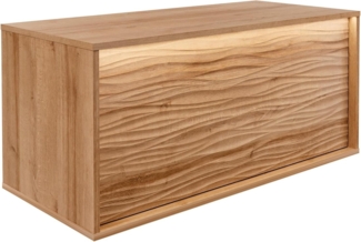LANZET DUNE Waschbeckenunterschrank 100,3 cm breit, Braun hell, inkl. LED Beleuchtung
