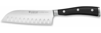 Wüsthof Santoku, Classic Ikon (1040331314), 14 cm Klingenlänge, Kullenschliff, geschmiedet Edelstahl rostfrei, asiatisches Küchenmesser, extrem scharf