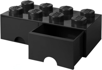 Lego 'Storage Brick 8' Aufbewahrungsbox schwarz mit 2 Schubladen