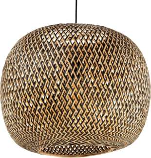 riess-ambiente Hängeleuchte ORGANIC LIVING 45cm natur · Pendellampe mit Schirm aus Bambus-Holz, keine besonderen Funktionen, ohne Leuchtmittel, geflochten · für Esszimmer & Schlafzimmer · handmade · Boho-Stil