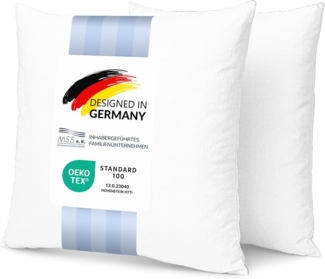 MSS Kissenbezug 2er Set - 80x80 cm - Weiß