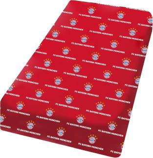 Spannbettlaken FC Bayern München 90-100 x 190-200 cm rot