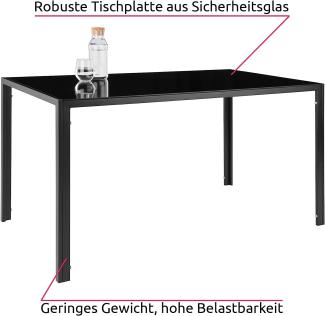 Essgruppe Brandenburg 6+1 - schwarz/schwarz