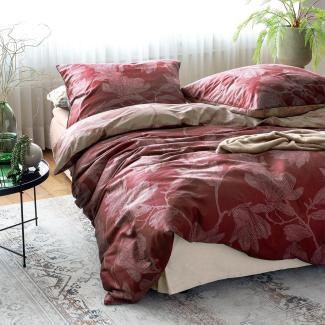 Irisette Mako-Satin Bettwäsche Glamour 8502 rot | 135x200 cm + 80x80 cm